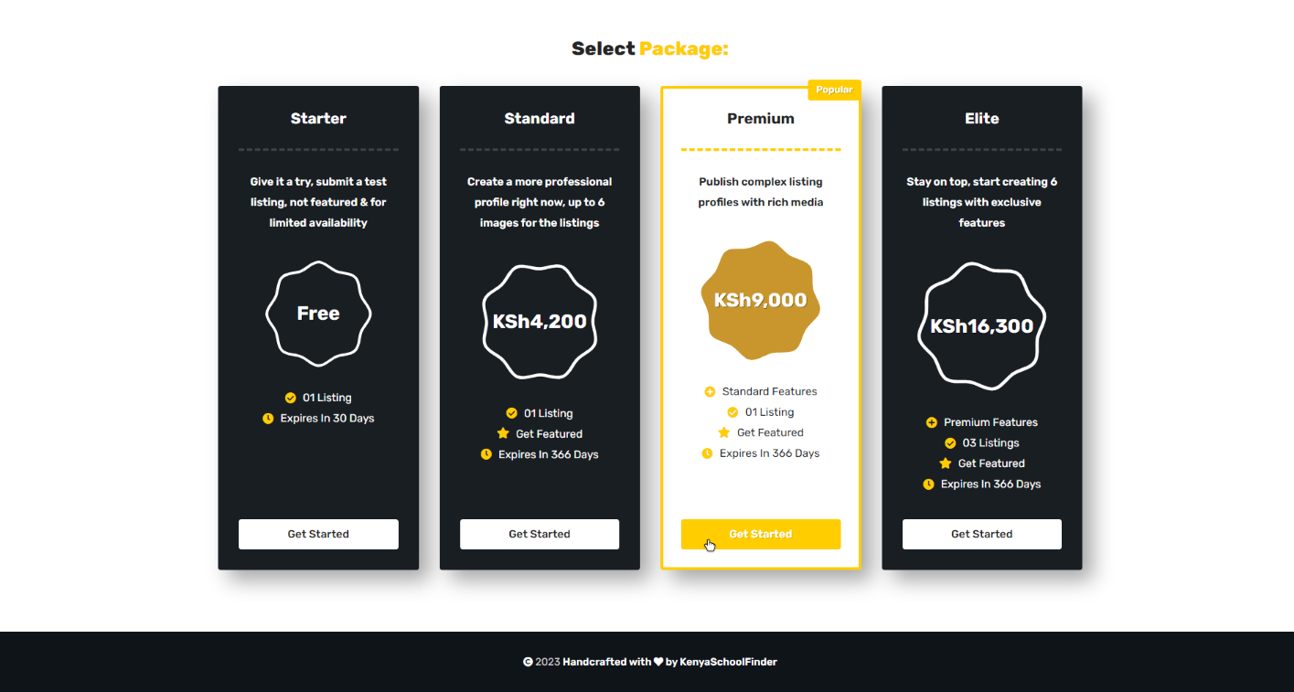 Select packages
